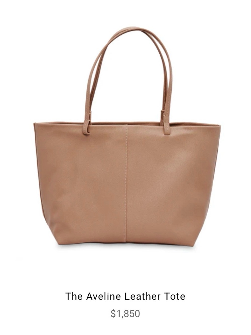Aveline Leather Tote in Tan